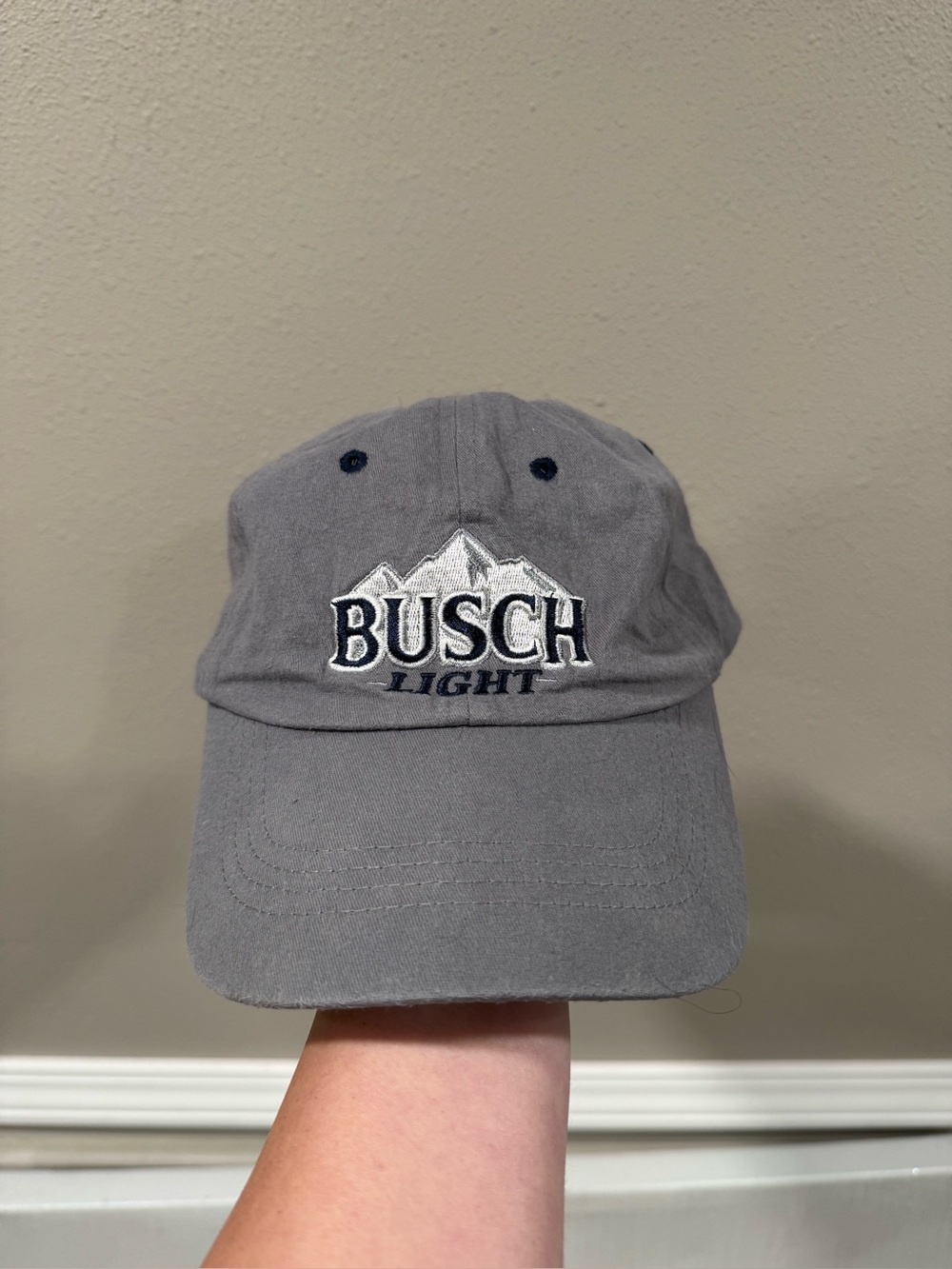 Busch Light Embroidered Gray Baseball Cap